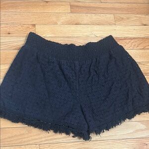 Xhilaration Black Eyelet High Waist Shorts